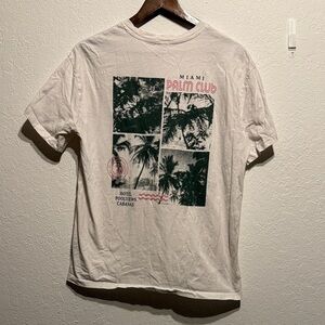 Garage Cream Miami Palm Club Graphic Tee Size M Grunge Y2K Short Sleeve Shirt